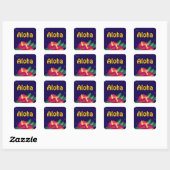 Sticker Hawaiian Night Stars Hibiskus Aloha (Blatt)