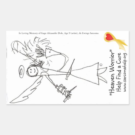 Sticker, Heaven Worrior #3 Rechteckiger Aufkleber (Vorderseite)