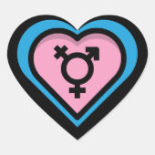 Sticker Herz des Trans Stolzes (Vorderseite)