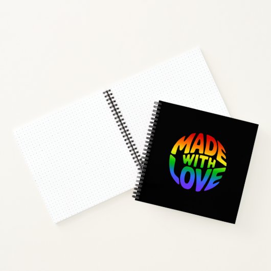 Sticker Herzform - MIT LIEBE GEMACHT 3 Notizblock (Innenseite)