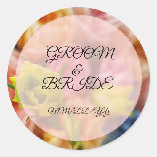 Sticker Hochzeit Sache . Bräutigam & Brauttext (Vorderseite)