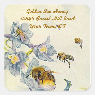 Sticker Honey Bees Morning Glory Blume Imker