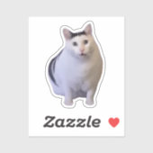 Sticker Huh Cat Meme (Blatt)