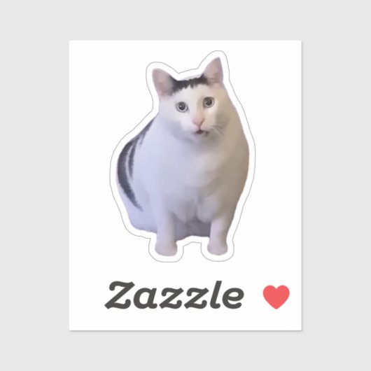 Sticker Huh Cat Meme (Blatt)