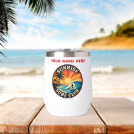 Sticker im Stil des Sunrise Surf Club Abzeichens