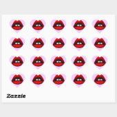 Sticker in Stickereiform mit Zahnzahnmädchen (Blatt)