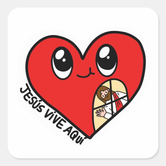 Sticker Jesús vive aquí Edificaturas (Vorderseite)