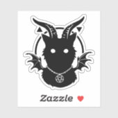 Sticker - "Katze mit Hörnern" (Blatt)