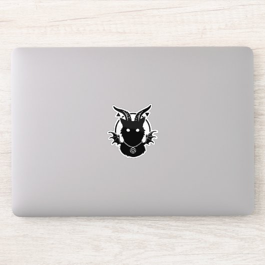 Sticker - "Katze mit Hörnern" (Computer)