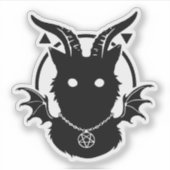 Sticker - "Katze mit Hörnern" (Vorderseite)