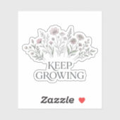 Sticker 'Keep Growing Wildflower Botanical' (Blatt)