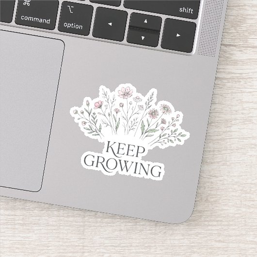 Sticker 'Keep Growing Wildflower Botanical' (Detail)