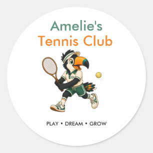 Sticker Kids Retro-Tukan Tennisclub Geburtstag