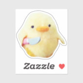 Sticker Knife Duck Plush Meme (Blatt)
