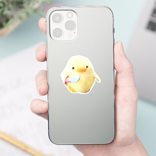 Sticker Knife Duck Plush Meme (Telefon)