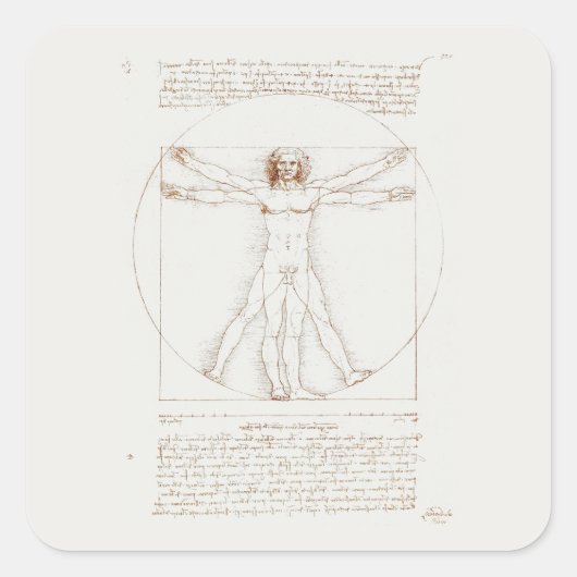 STICKER : LEONARDO DA VINCI : VITRUVIER MANN (Vorderseite)