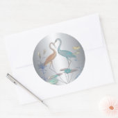 Sticker Liebesvögel Silber (Umschlag)