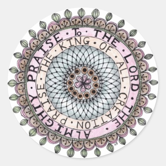 Sticker Lob für den Herrn Medallion (Vorderseite)