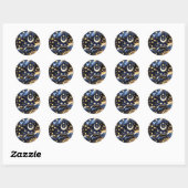 Sticker - Luxuriöses zelestisches Mondphasen-Desig (Blatt)