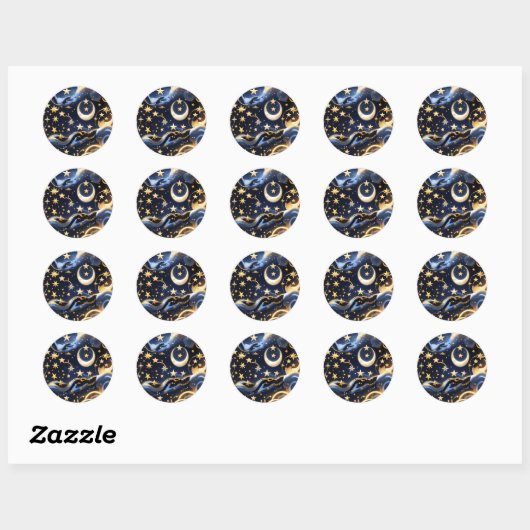 Sticker - Luxury Celestial Moon Phases Design (Blatt)