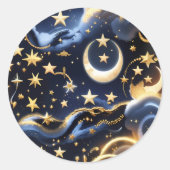 Sticker - Luxury Celestial Moon Phases Design (Vorderseite)
