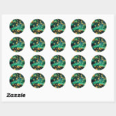 Sticker - Luxury Emerald Celestial Moon Design (Blatt)