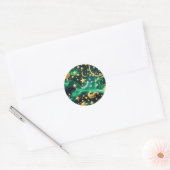 Sticker - Luxury Emerald Celestial Moon Design (Umschlag)