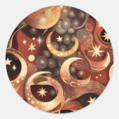 Sticker - Luxury Terracotta Celestial Moon Design (Vorderseite)
