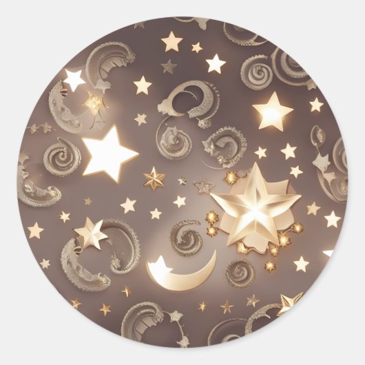 Sticker – Luxus-Champagner-Gold Celestial (Vorderseite)