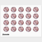 Sticker – Luxus-Quarz-Rosa-Himmelsmond (Blatt)