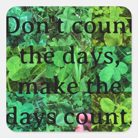 Sticker - Make the days count (Vorderseite)