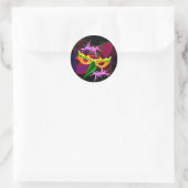Sticker-Mardi Gras Runder Aufkleber (Tasche)