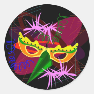 Sticker-Mardi Gras Runder Aufkleber