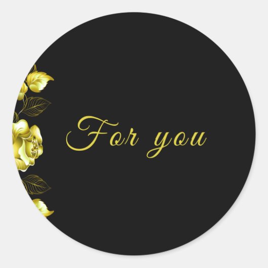 Sticker-Midnight Elegance collection Runder Aufkleber (Vorderseite)