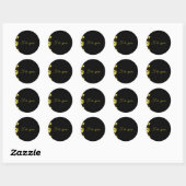 Sticker-Midnight Elegance-Kollektion Runder Aufkleber (Blatt)