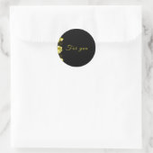 Sticker-Midnight Elegance-Kollektion Runder Aufkleber (Tasche)