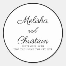 Sticker Minimalistisch Moderne Hochzeit