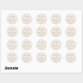 Sticker Minimalistisch Moderne Hochzeit (Blatt)