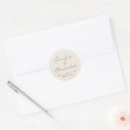 Sticker Minimalistisch Moderne Hochzeit