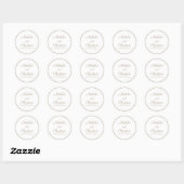 Sticker Minimalistisch Moderne Hochzeit (Blatt)