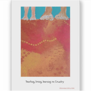 Sticker mit Aboriginal-Land-Print