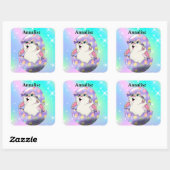 Sticker mit Hase (Blatt)