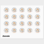 Sticker mit Latte-Art für langsame Morgen und star (Blatt)