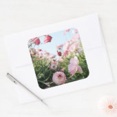 Sticker mit rosa Blumengarten (Umschlag)