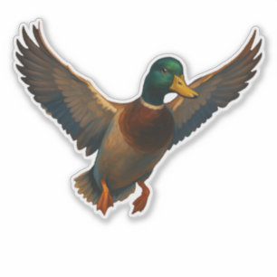 Sticker mit Stockente Ausschnitt