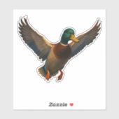 Sticker mit Stockente Ausschnitt (Blatt)