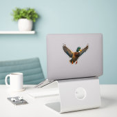 Sticker mit Stockente Ausschnitt (Laptop auf Schreibtisch)