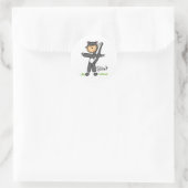 Sticker mit Stockfigur im Skunk-Anzug (Tasche)