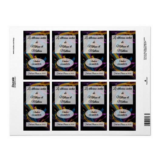 Sticker mit Weinflasche (Vorne)