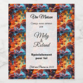 Sticker mit Weinflasche Weinetikett (Einzelnes Label)